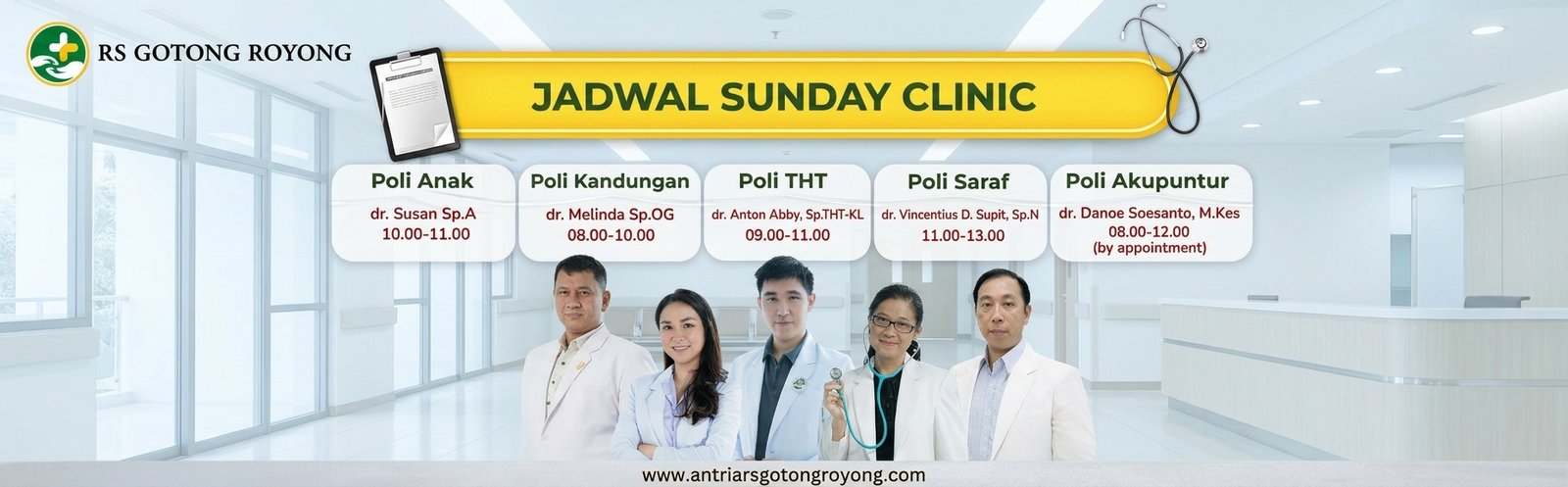Jadwal Sunday Clinic